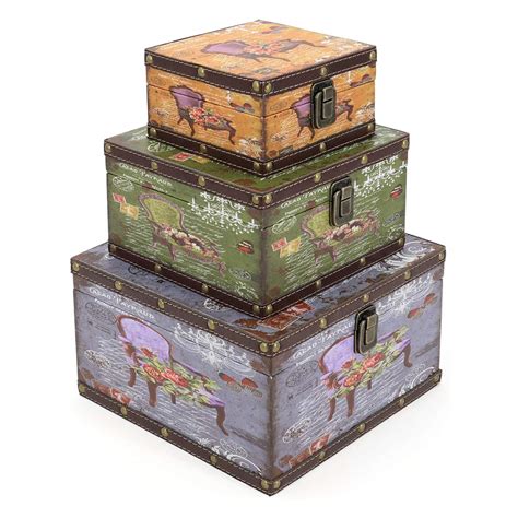 decorative stacking boxes with lids